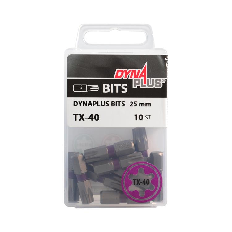 Dynaplus - Torx 40 Schroefbits - 25mm - Paars (10 stuks)