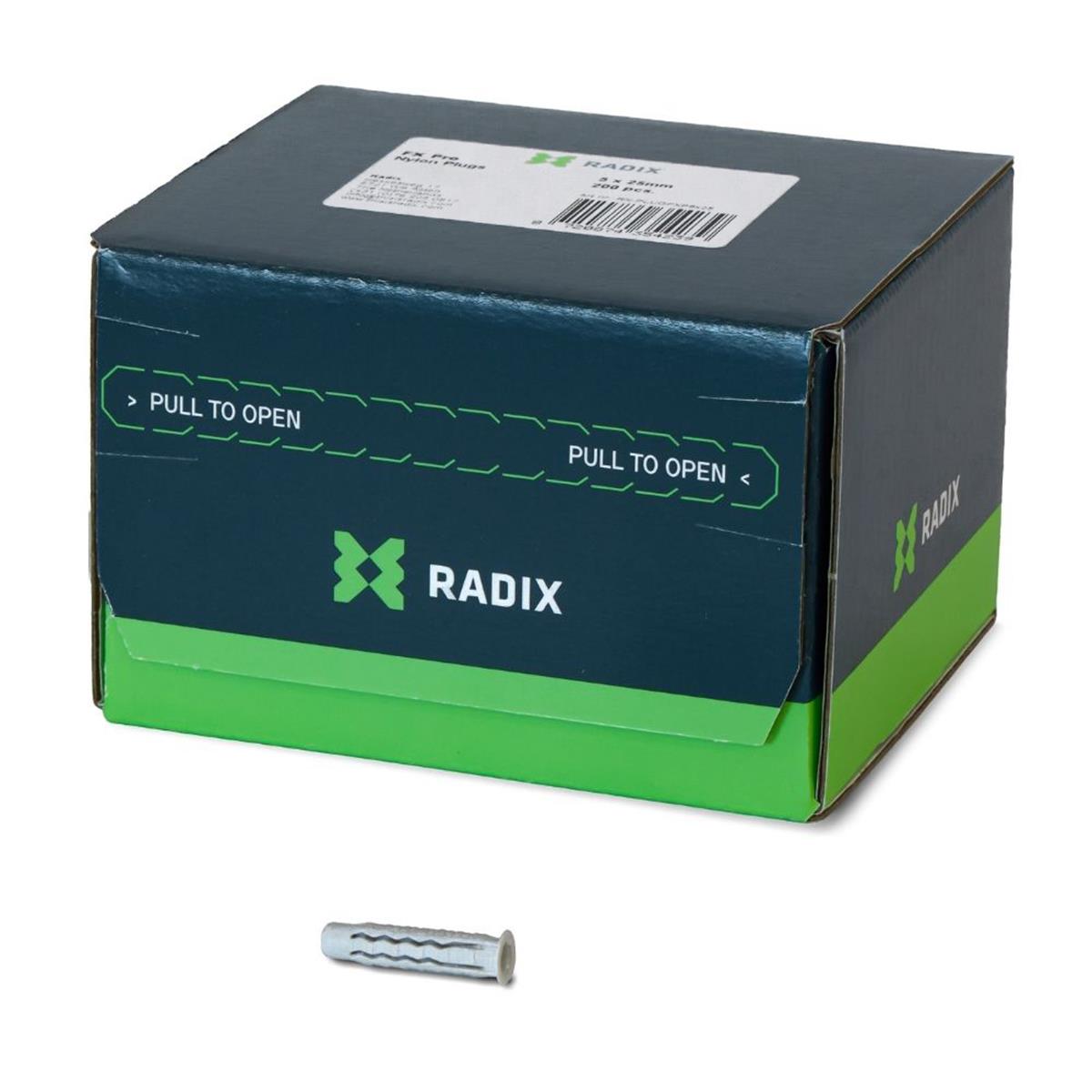 Radix fx Pro nylon pluggen 5 x 25mm | FixMasters
