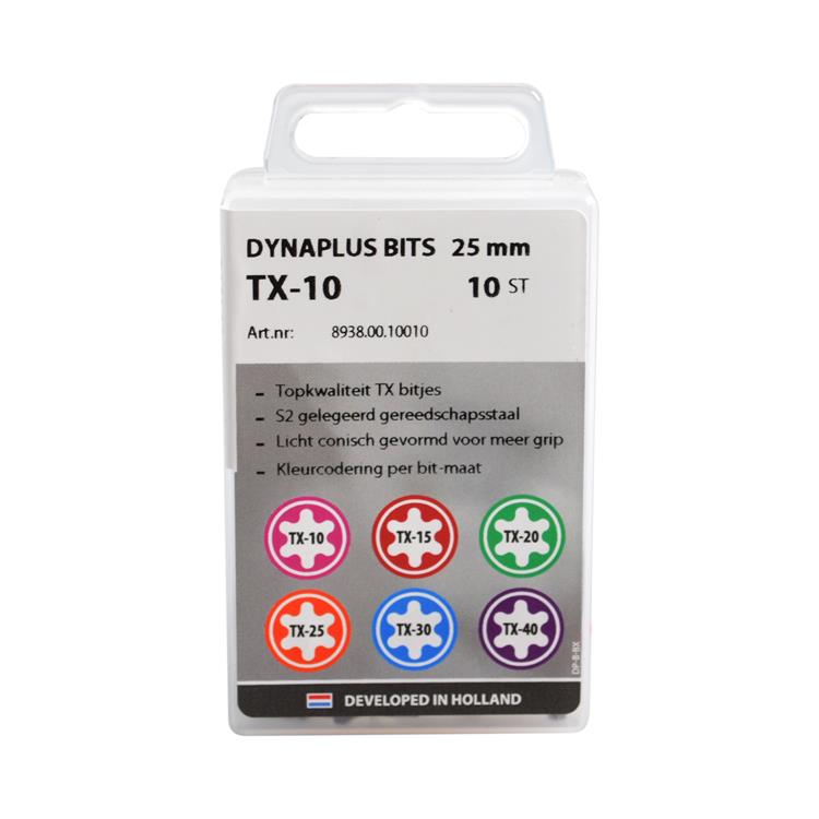 Dynaplus - Schroefbit - Torx 10 - 25mm - Roze (10 stuks) Dynaplus - Schroefbit - Torx 10 - 25mm - Roze (10 stuks)