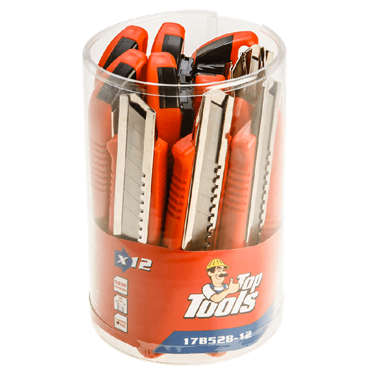 TOPEX - Afbreekmessen set - 18mm (12-delige box) TOPEX - Afbreekmessen set - 18mm (12-delige box)