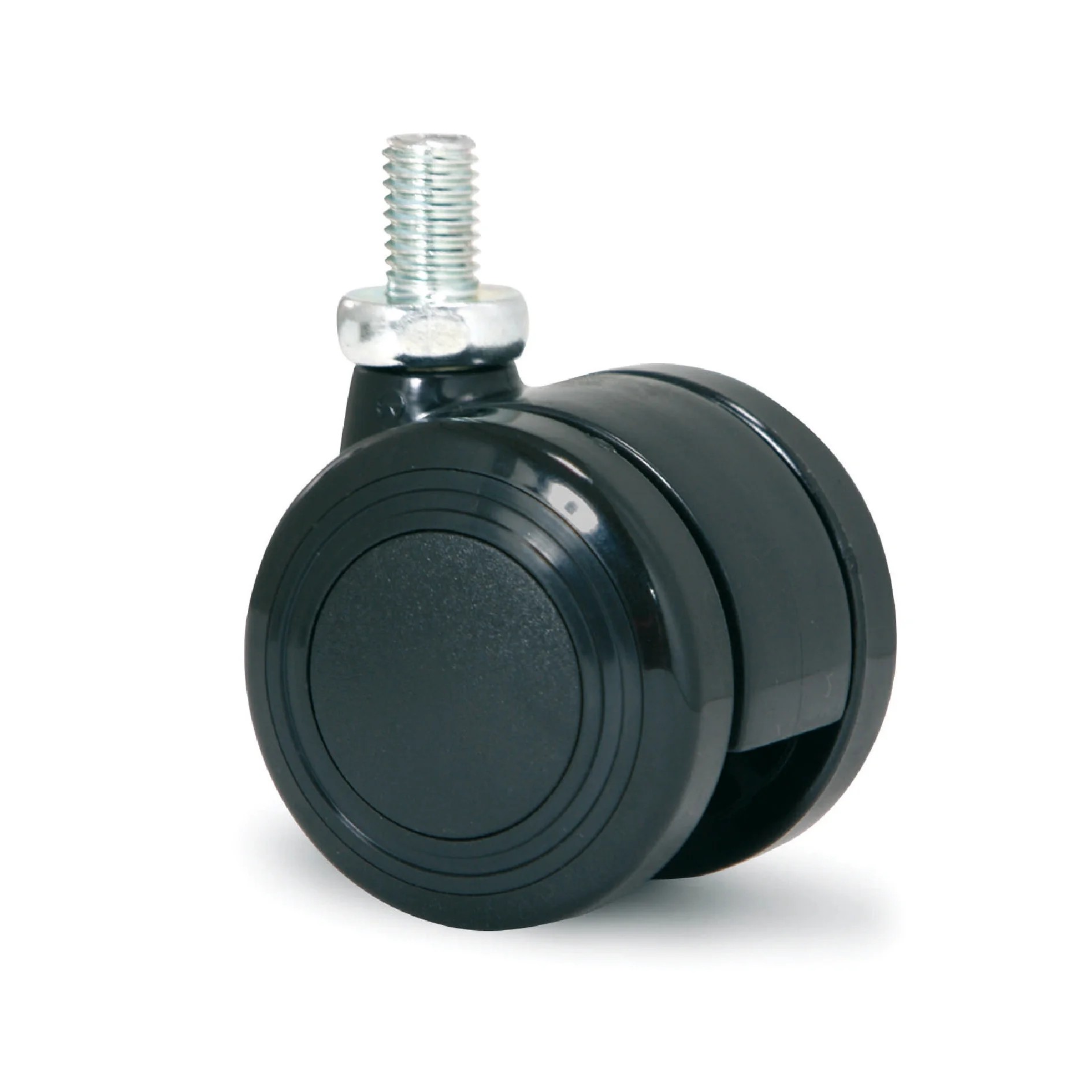 Meubelwiel 40mm PU dubbel soft bout M8 Meubelwiel 40mm PU dubbel soft bout M8