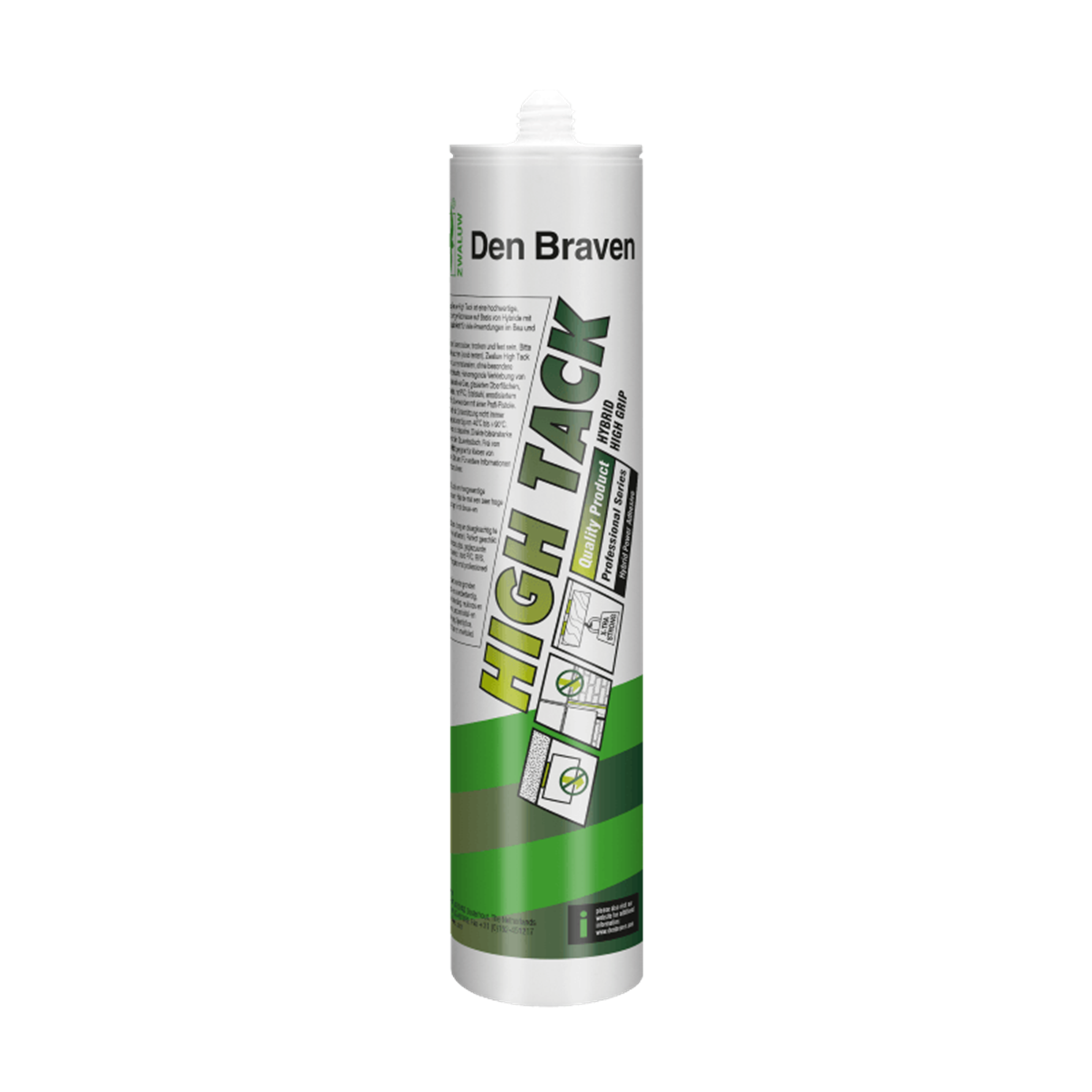 Zwaluw High Tack Constructielijm Wit 290ml - Den Braven Zwaluw High Tack Constructielijm Wit 290ml - Den Braven