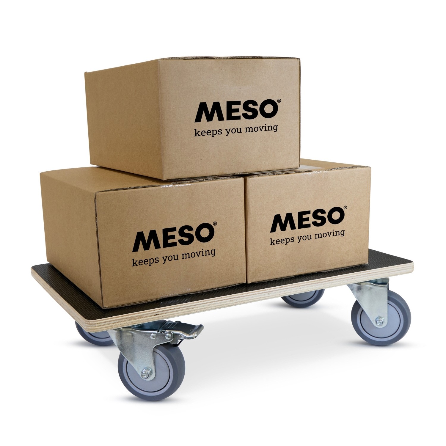 Meubelroller 2 x geremd - TPR wiel - 575mm x 350mm - 350kg