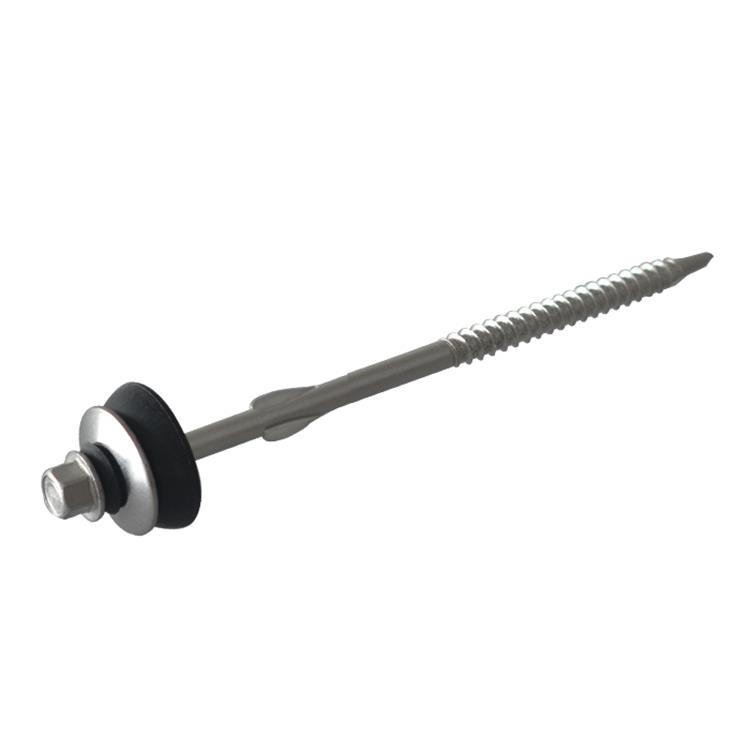 Golfplaatbout RVS H2S - 6,5 x 130mm - Deeldraad - 100 stuks Golfplaatbout RVS H2S - 6,5 x 130mm - Deeldraad - 100 stuks