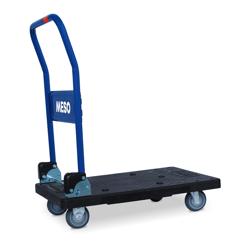 MESO inklapbare plateauwagen 150 kg draagvermogen - Magazijnwagen MESO inklapbare plateauwagen 150 kg draagvermogen - Magazijnwagen