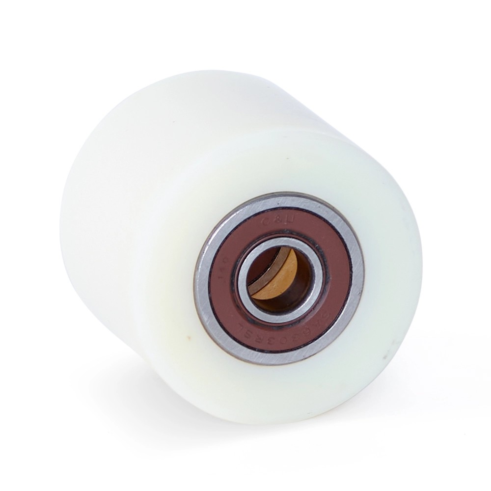 Nylon palletrol 80x70 - Asgatdiameter 17mm - Kogellager - Draagvermogen 700kg Nylon palletrol 80x70 - Asgatdiameter 17mm - Kogellager - Draagvermogen 700kg