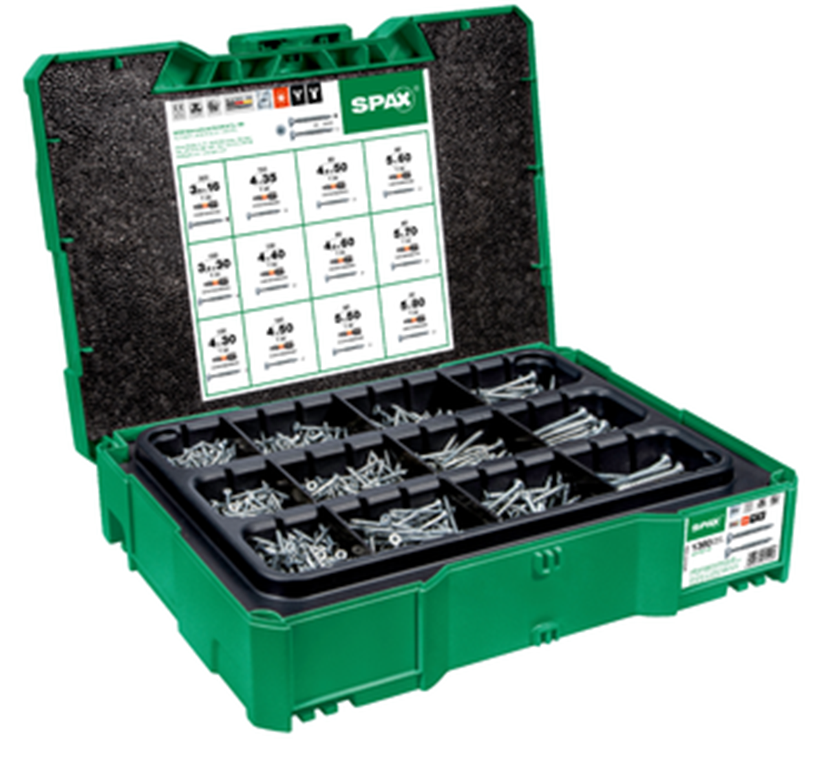 Spax Systainer T-LOC assortimentskoffer 1.380-delig Spax Systainer T-LOC assortimentskoffer 1.380-delig