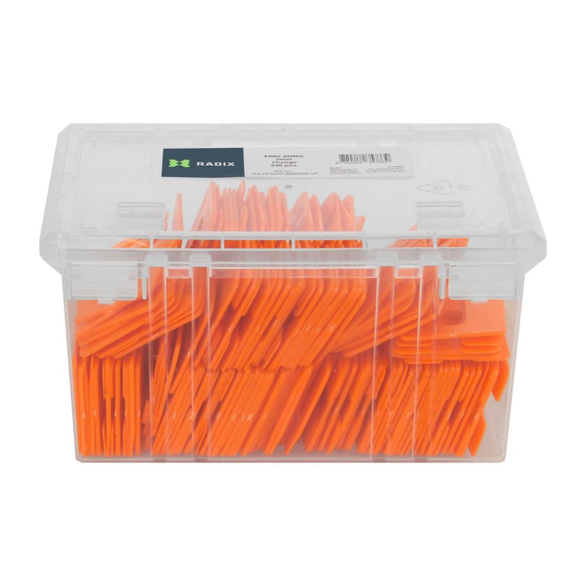 Radix uitvulplaatjes 2mm 50 x 47mm oranje | FixMasters