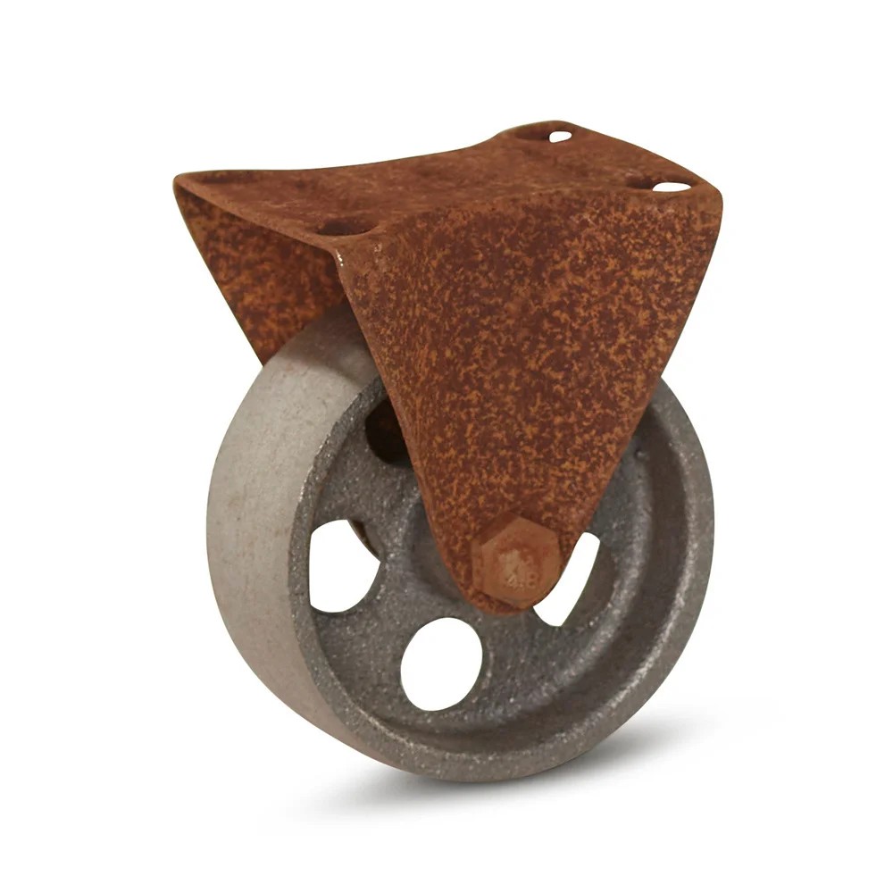 Vintage Retro Design bokwiel - Gietijzer - 75mm - 80kg Vintage Retro Design bokwiel - Gietijzer - 75mm - 80kg