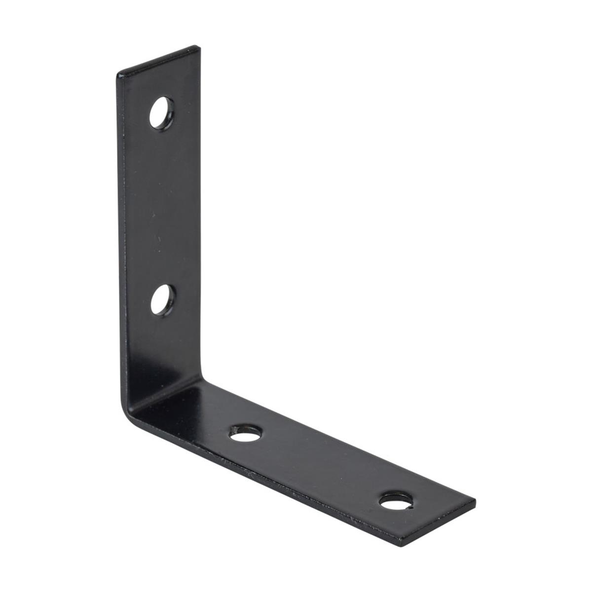 Stoelhoek 70mm - Zwart gecoat - Set 4 stuks