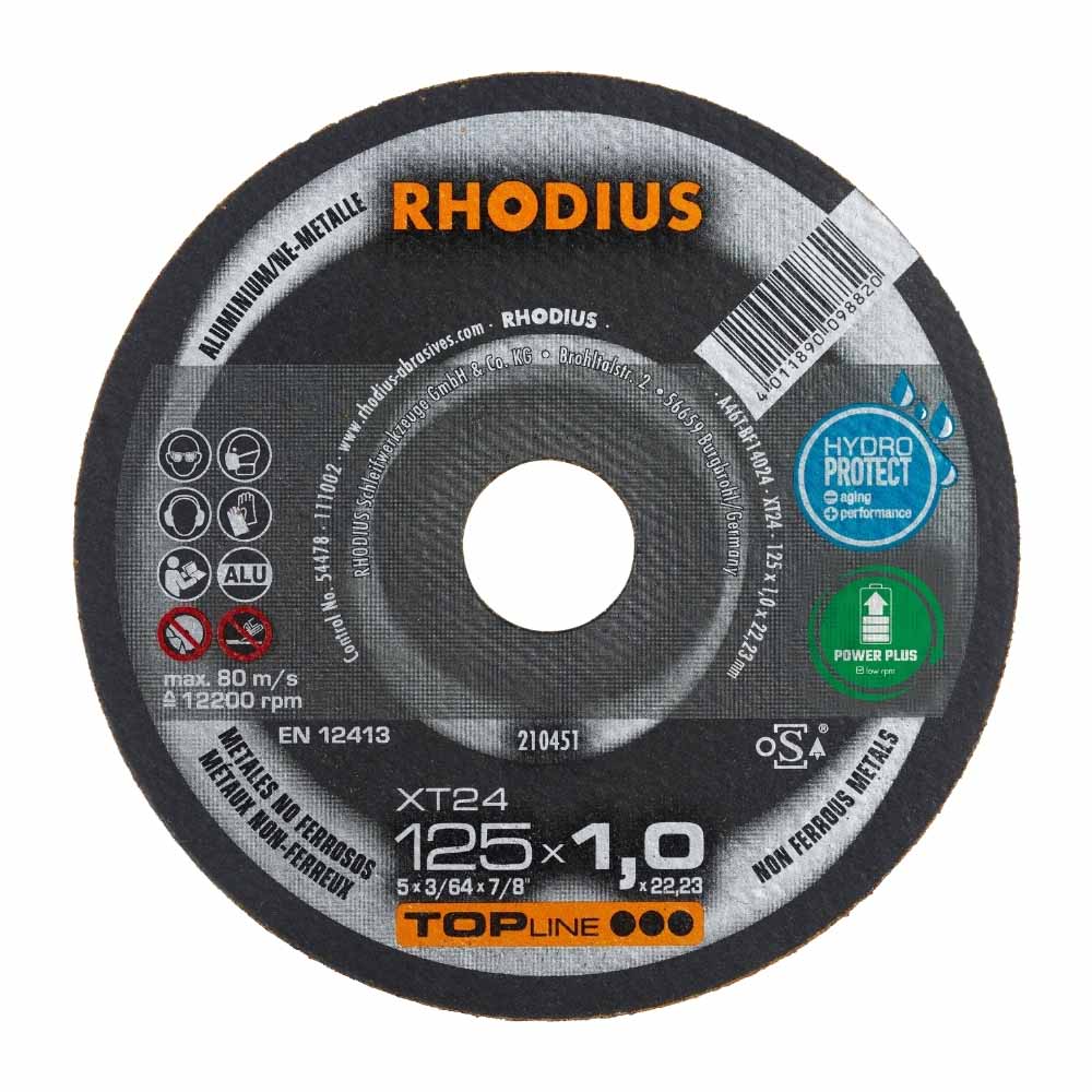 Rhodius - Doorslijpschijf aluminium Premium - 125 x 1,0 x 22,23 mm - XT24 Rhodius - Doorslijpschijf aluminium Premium - 125 x 1,0 x 22,23 mm - XT24