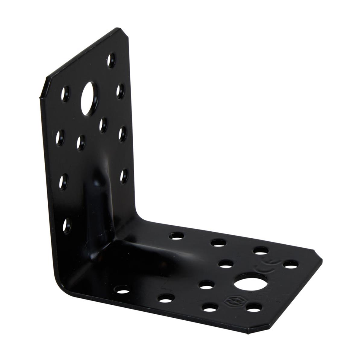 Hoekanker met Rilprofiel - 70 x 70 x 55 x 2.5 mm - Zwart gecoat Hoekanker met Rilprofiel - 70 x 70 x 55 x 2.5 mm - Zwart gecoat