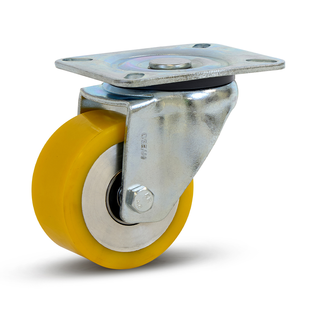 Polyurethaan zwenkwiel met topplaat - ⌀80mm - 300kg draagkracht Polyurethaan zwenkwiel met topplaat - ⌀80mm - 300kg draagkracht
