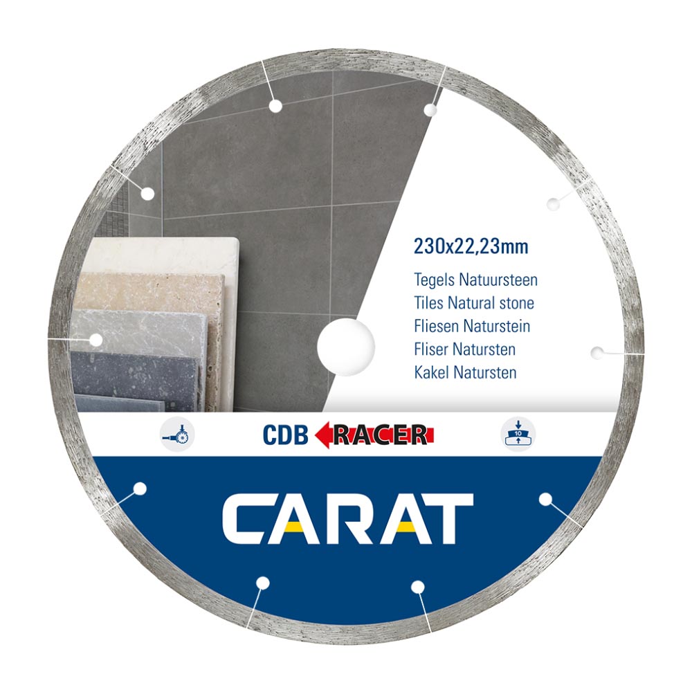Carat - Diamantzaagblad - Tegels & natuursteen - Ø230 x 22,23 mm Carat - Diamantzaagblad - Tegels & natuursteen - Ø230 x 22,23 mm
