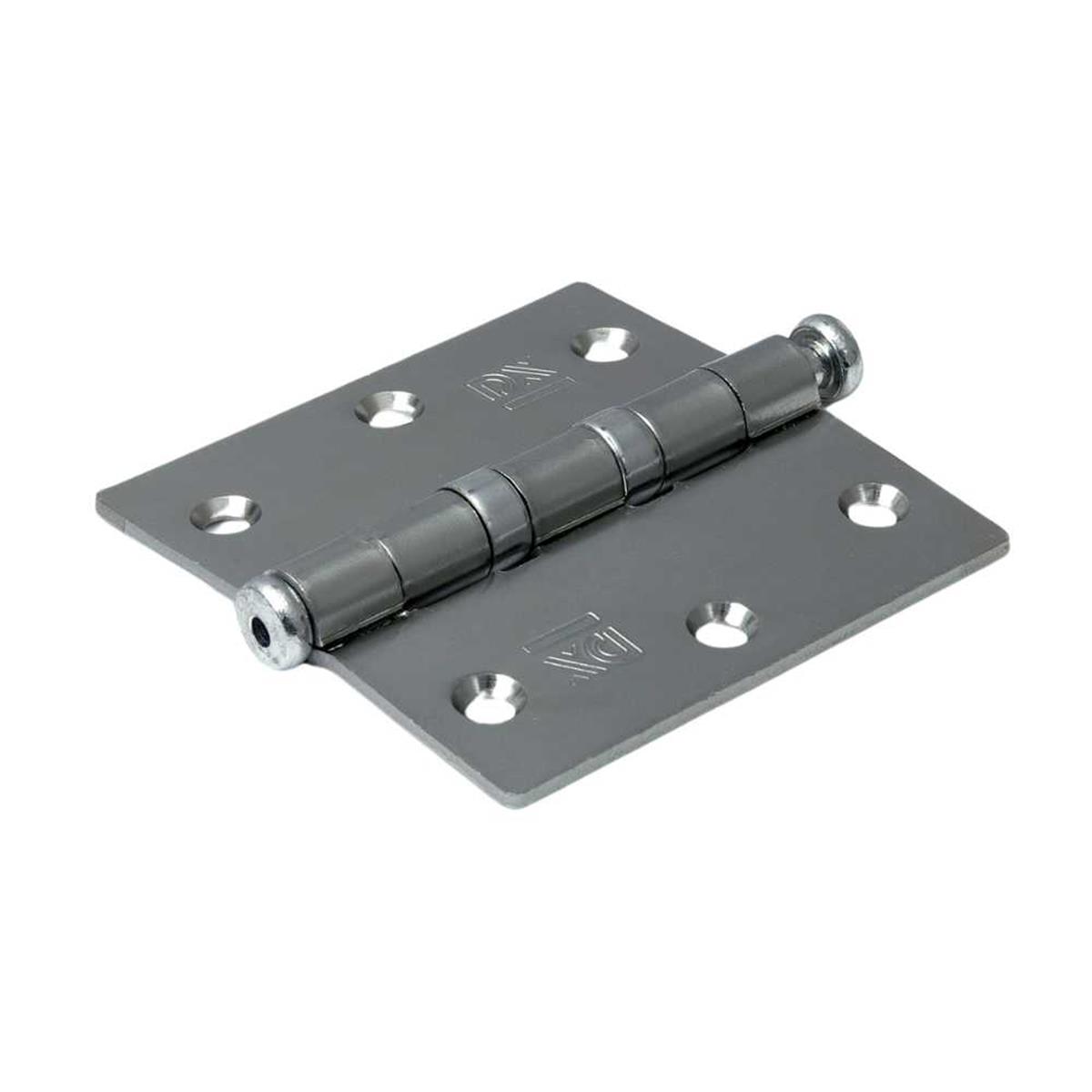 Kogellagerscharnier - Rechte hoeken - 76x76mm - RVS pen - RVS Geborsteld Kogellagerscharnier - Rechte hoeken - 76x76mm - RVS pen - RVS Geborsteld