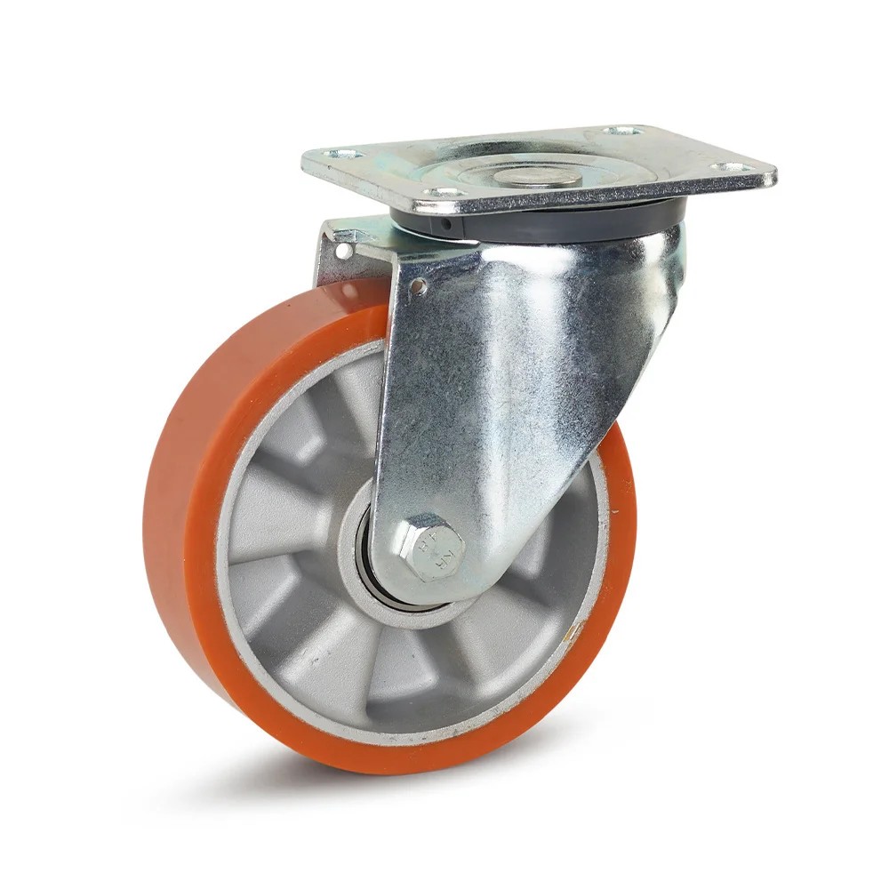 PU zwaarlast zwenkwiel met topplaat - 160mm - 700kg