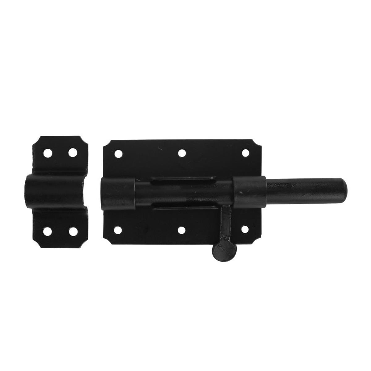 Plaatgrendel - Zwaar - 100 x 80 mm - Zwart (1 stuk)