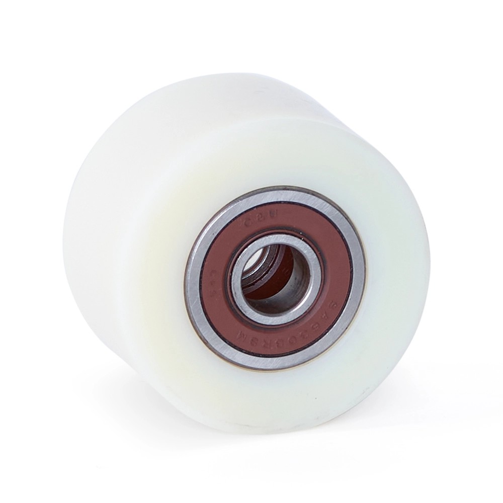 Nylon palletrol 80x50 - Asgatdiameter 17mm - Kogellager - Draagvermogen 500kg Nylon palletrol 80x50 - Asgatdiameter 17mm - Kogellager - Draagvermogen 500kg