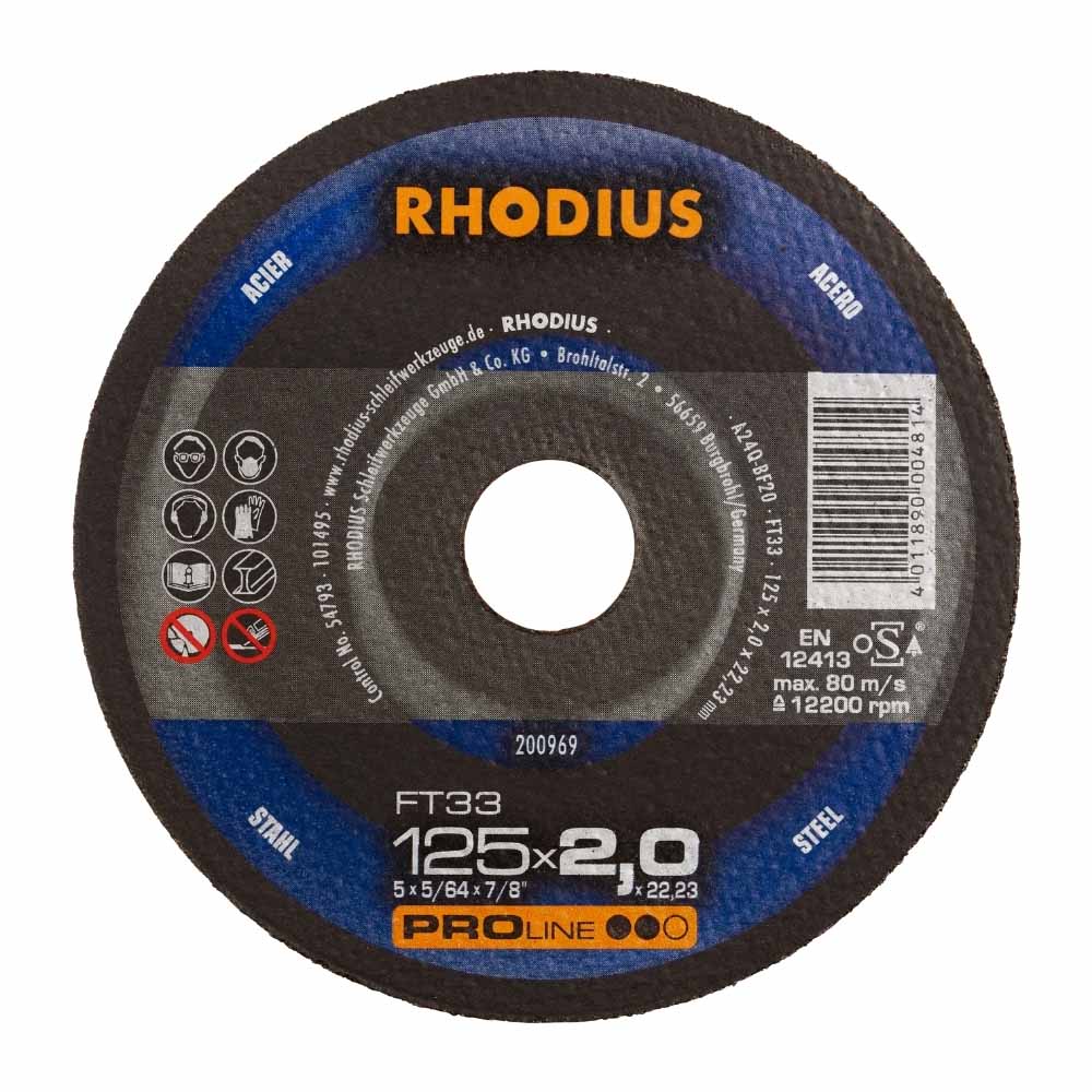Rhodius Pro doorslijpschijf metaal 125x2,0x22,23mm FT33
