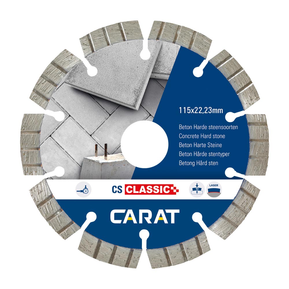 Carat - Diamantzaagblad - Beton - Ø115 x 22,23 mm Carat - Diamantzaagblad - Beton - Ø115 x 22,23 mm