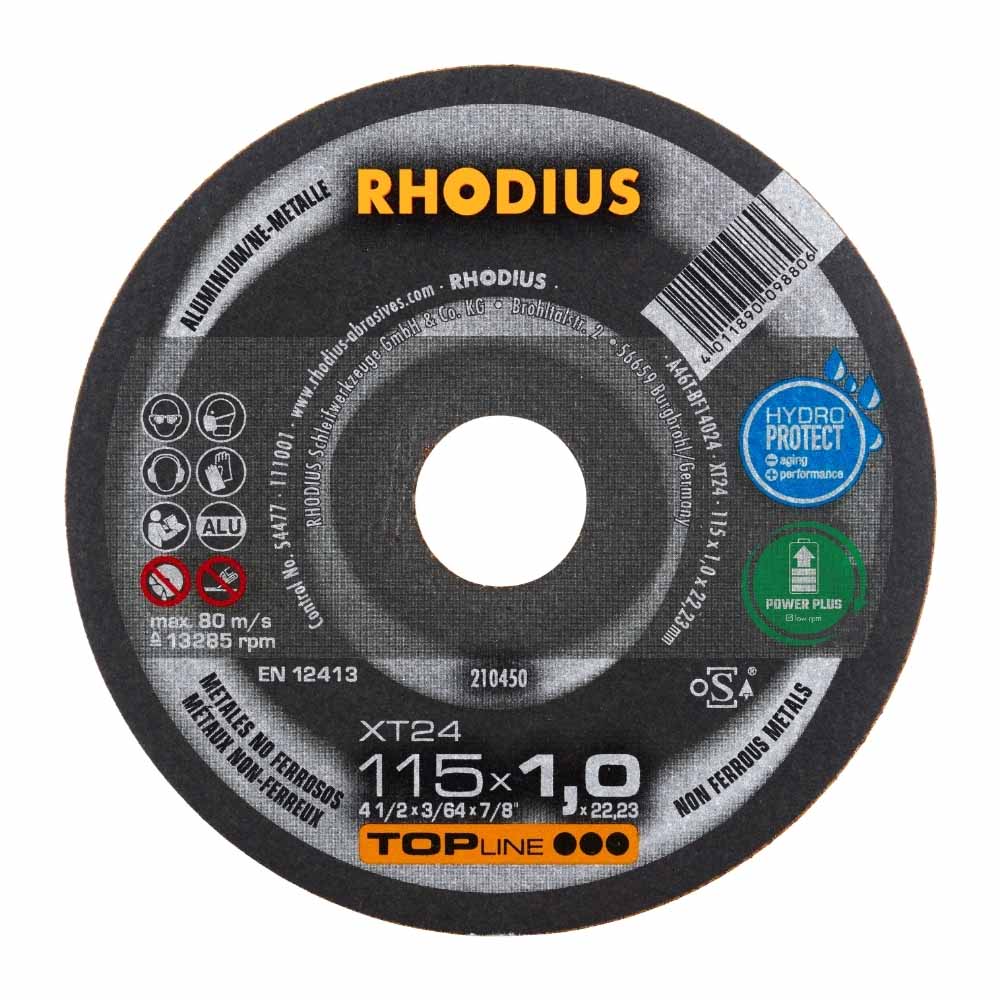 Rhodius Premium Doorslijpschijf Aluminium 115x1,0x22,23mm XT24