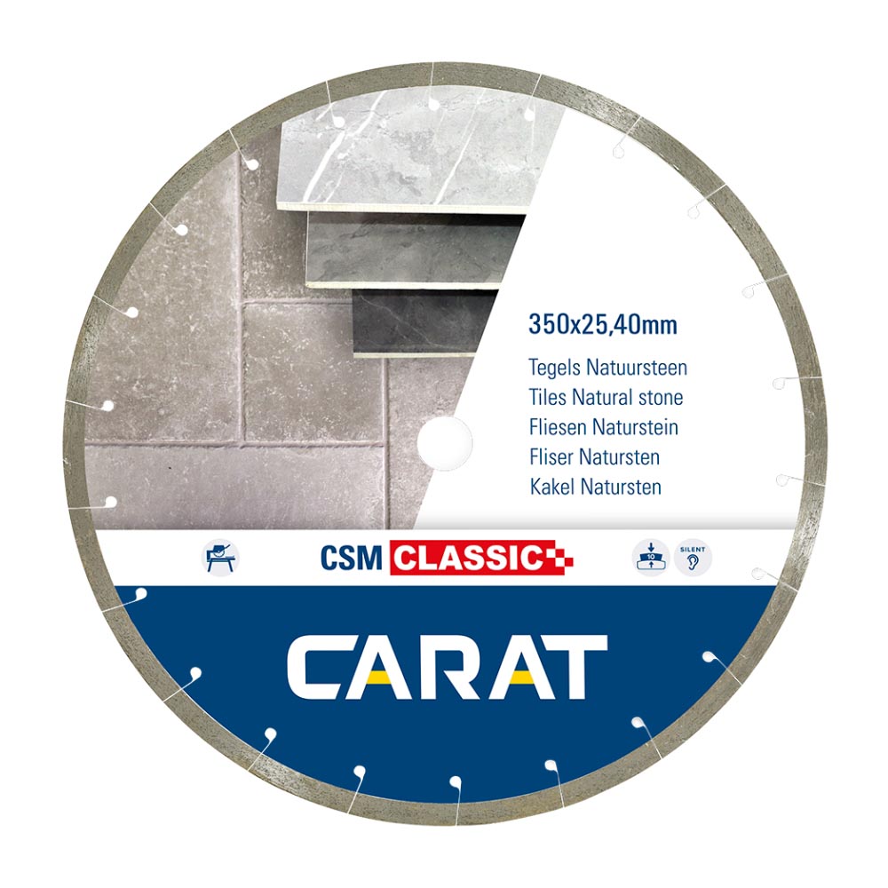 Carat - Diamantzaagblad - Tegels & natuursteen - Ø350 x 25,4 mm - Nat gebruik