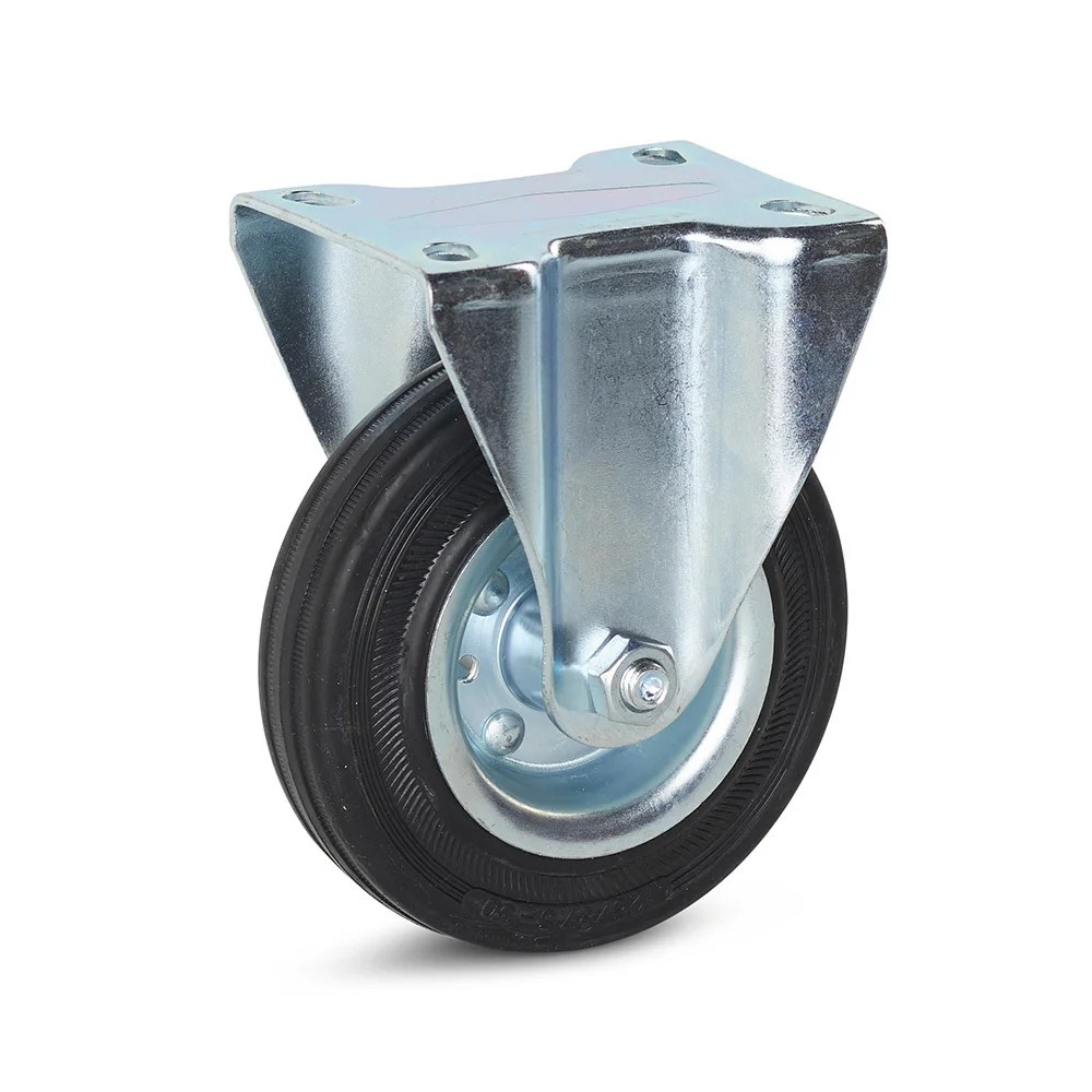 Rubber bokwiel reukloos - Ø125mm - 100kg draagvermogen Rubber bokwiel reukloos - Ø125mm - 100kg draagvermogen