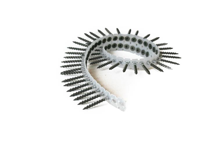 Gipsplaatschroeven OP BAND fijne draad - Phillips2 - 3,6x25mm - Gefosfateerd - Voldraad (1000 stuks) Gipsplaatschroeven OP BAND fijne draad - Phillips2 - 3,6x25mm - Gefosfateerd - Voldraad (1000 stuks)