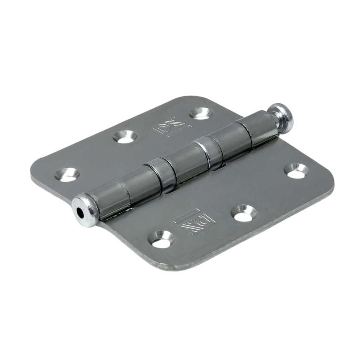 Kogellagerscharnier 76x76mm - Ronde hoeken - Verzinkt staal - Vaste pen Kogellagerscharnier 76x76mm - Ronde hoeken - Verzinkt staal - Vaste pen