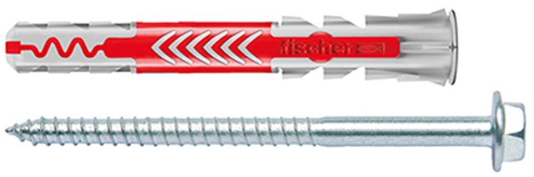Fischer DuoPower S universele plug 10x80mm inclusief schroeven (10 stuks) Fischer DuoPower S universele plug 10x80mm inclusief schroeven (10 stuks)