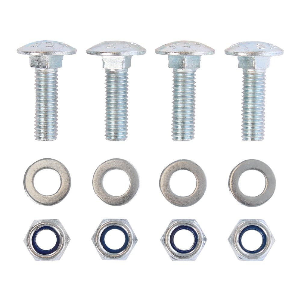 M10 Bevestigingsset - 4x Slotbout - 4x Moer - 4x Sluitring
