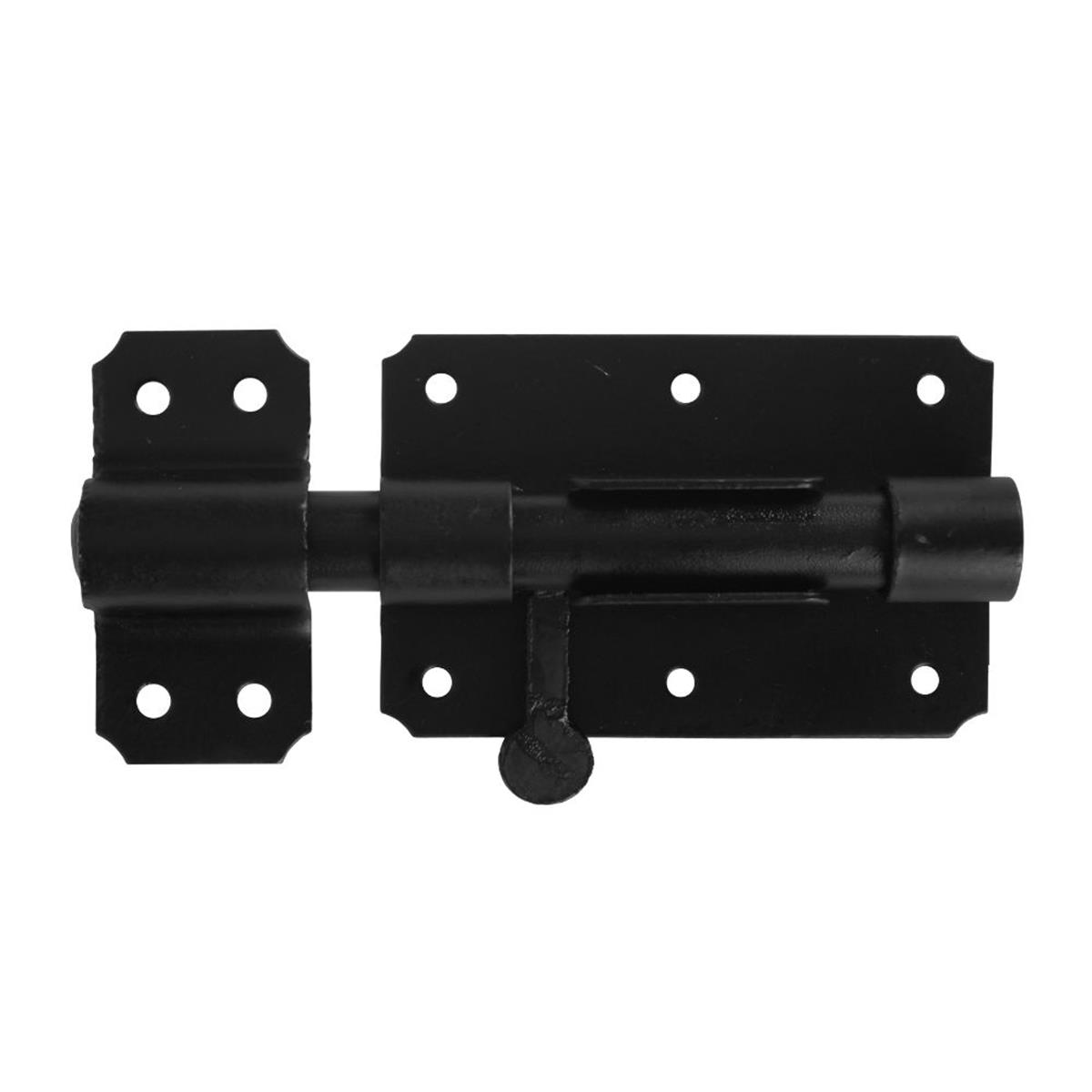 Plaatgrendel - Zwaar - 100 x 80 mm - Zwart (1 stuk) Plaatgrendel - Zwaar - 100 x 80 mm - Zwart (1 stuk)