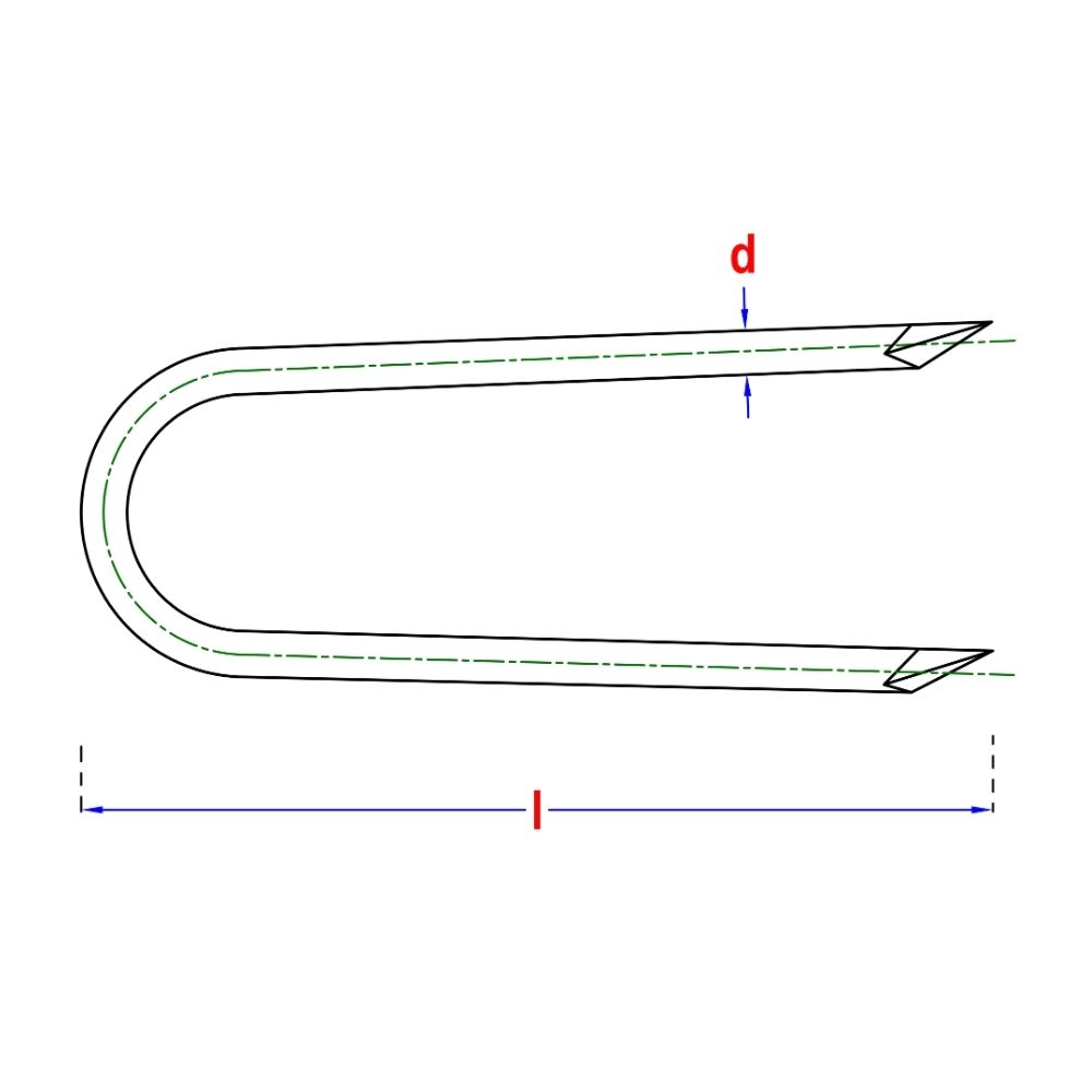 Draadkrammen - Verzinkt - 2,4 x 25mm (1 kg) Draadkrammen - Verzinkt - 2,4 x 25mm (1 kg)