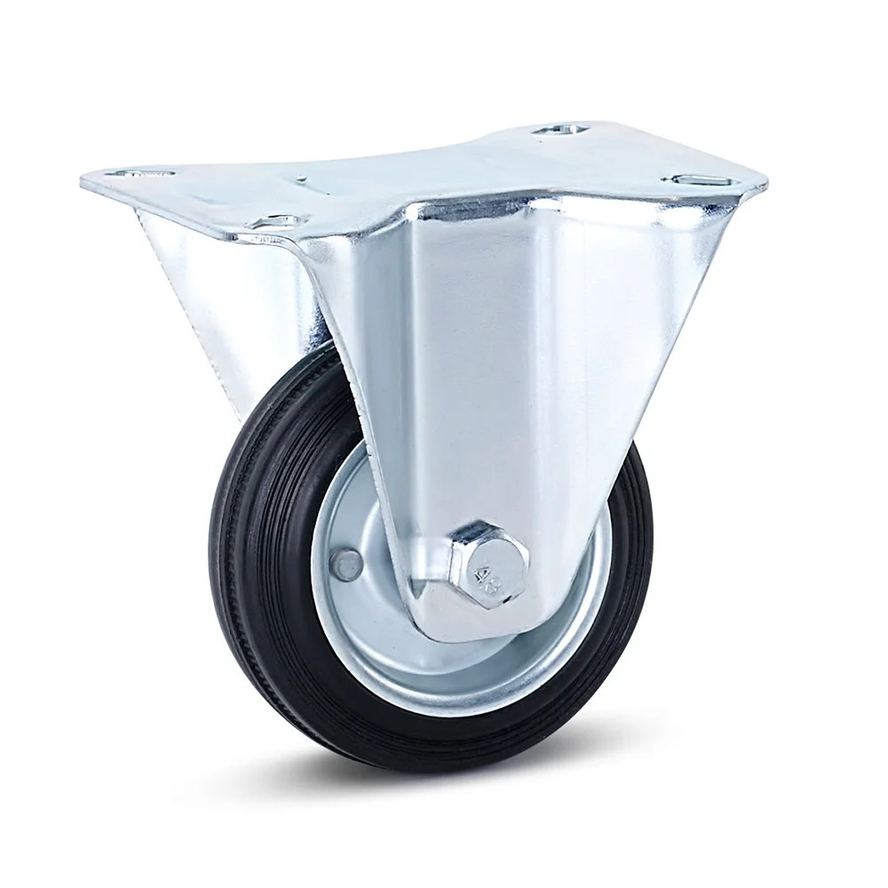 Reukloos rubber bokwiel - 80mm - 80kg