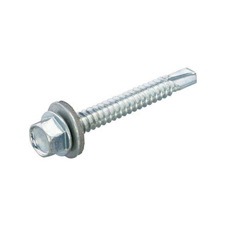 Zelfborende dakschroef staal 6,3 x 50mm - Verzinkt met EPDM ring - Voldraad (100 stuks) Zelfborende dakschroef staal 6,3 x 50mm - Verzinkt met EPDM ring - Voldraad (100 stuks)