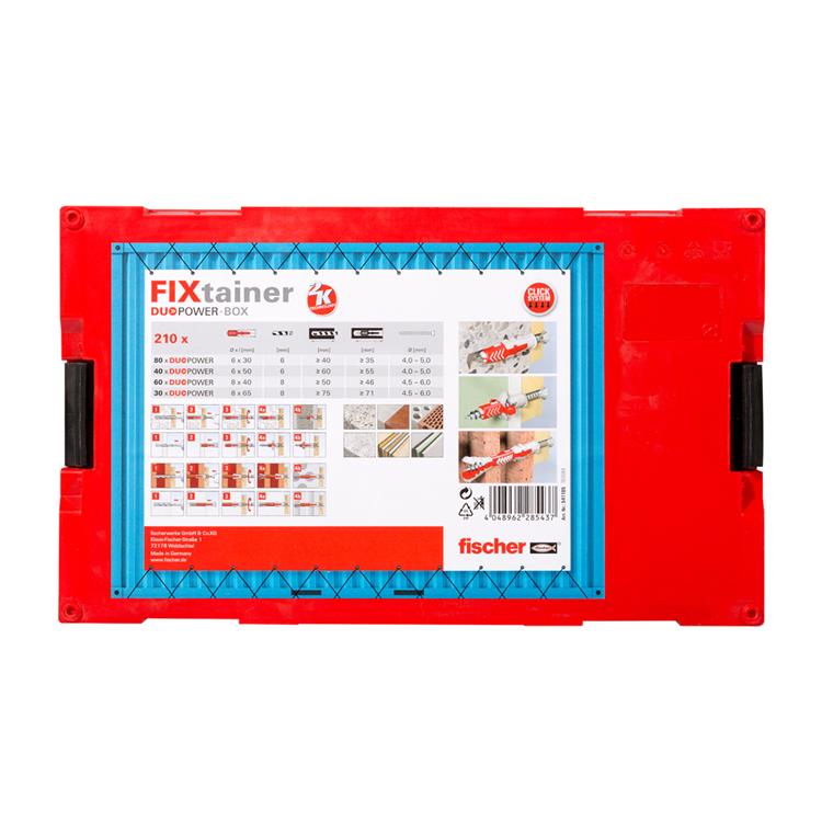 Fischer fixtainer duopower kort en lang plug box | FixMasters