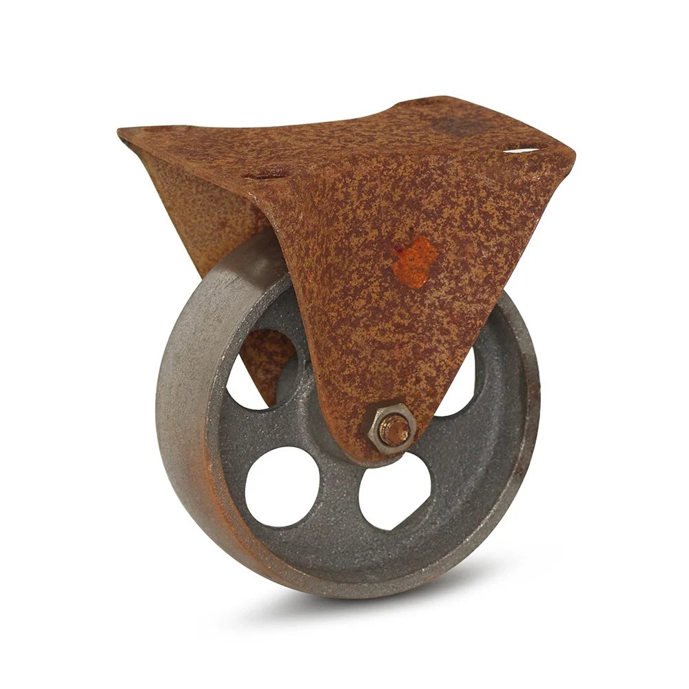 Vintage Retro Design bokwiel - Gietijzer - 100mm - 90kg Vintage Retro Design bokwiel - Gietijzer - 100mm - 90kg
