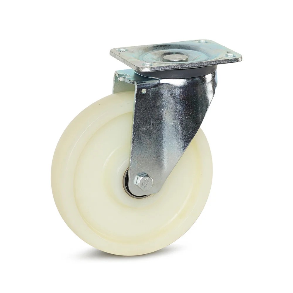 Nylon zwaarlast zwenkwiel met topplaat - 200mm - 800kg Nylon zwaarlast zwenkwiel met topplaat - 200mm - 800kg