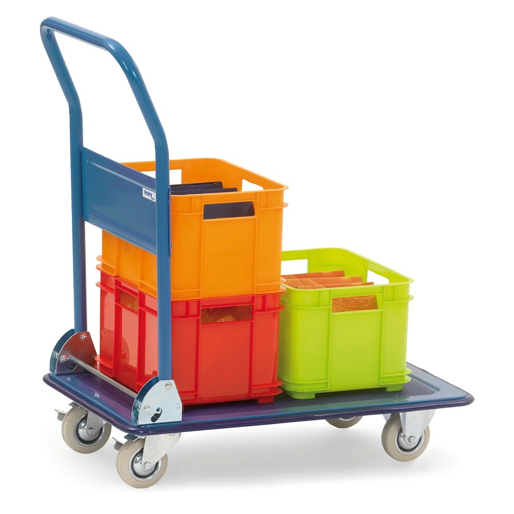 Fetra Magazijnwagen Laadvlak 910 x 610 mm - 250 kg - Klapbare duwbeugel Fetra Magazijnwagen Laadvlak 910 x 610 mm - 250 kg - Klapbare duwbeugel