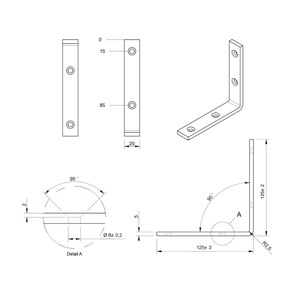 Drempelhoek 125 mm verzinkt | FixMasters Drempelhoek 125 mm verzinkt | FixMasters