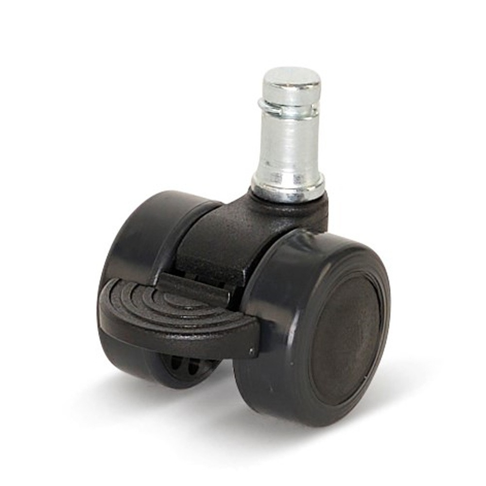 Premium meubelwiel, 36mm, PU geremd, stift 11x20mm