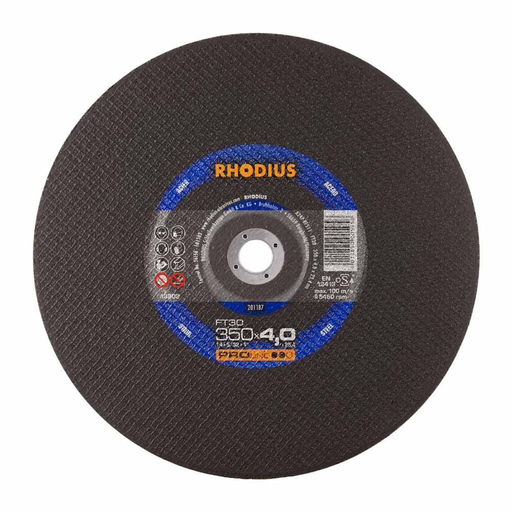Rhodius - Doorslijpschijf metaal Pro - 350 x 4,0 x 25,4 mm - FT30