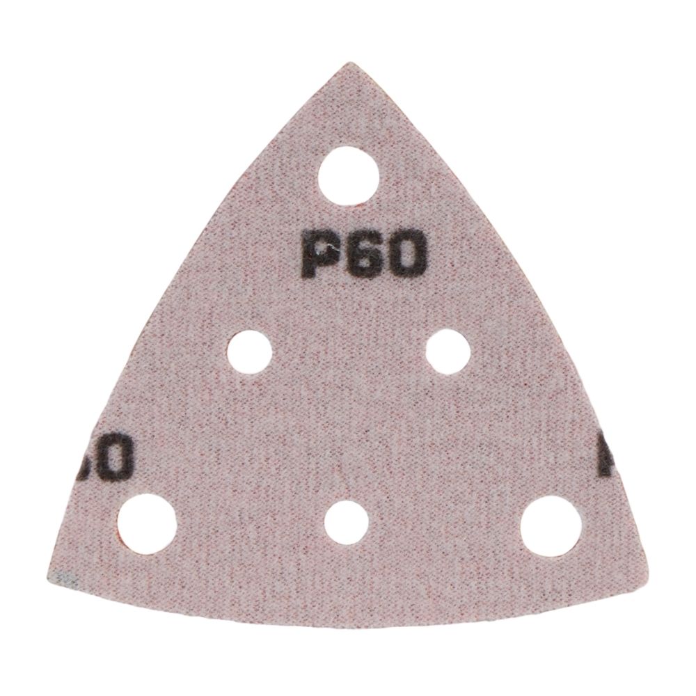 Radix Pro Driehoek Schuurvellen - 82x82x82mm - P60 - 6 stofgaten - 50 stuks Radix Pro Driehoek Schuurvellen - 82x82x82mm - P60 - 6 stofgaten - 50 stuks