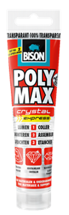 Bison Poly Max Crystal Express Transparant 115 gram