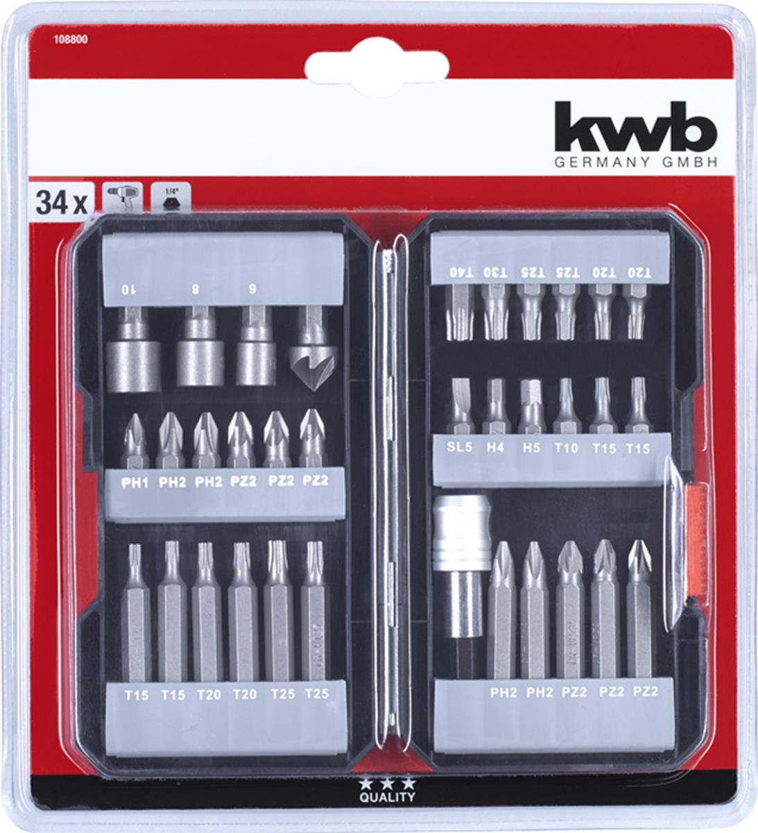 KWB S-BOX Impact Bitset 34-delig KWB S-BOX Impact Bitset 34-delig