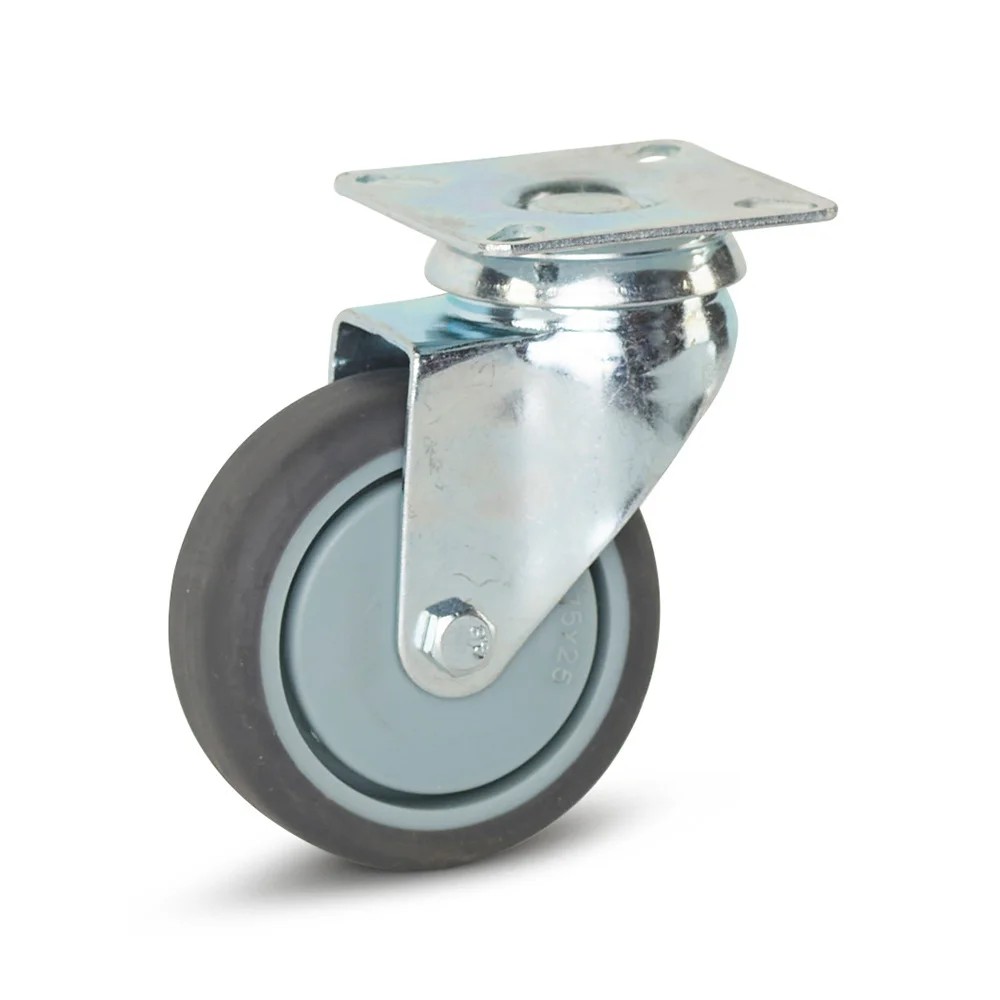 Zwenkwiel met topplaat voor trolley - 75mm - 70kg draagkracht Zwenkwiel met topplaat voor trolley - 75mm - 70kg draagkracht