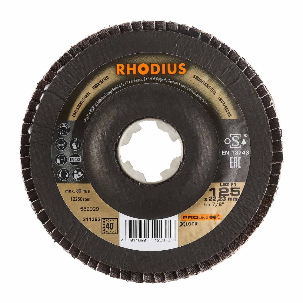 Rhodius Lamellenschijf Pro K40 125mm X-Lock LSZ F1 Rhodius Lamellenschijf Pro K40 125mm X-Lock LSZ F1