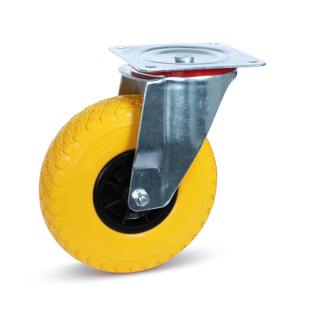 Zwenkwiel Anti-lekband - Grote plaat - Plastic velg - 260mm - 75kg Zwenkwiel Anti-lekband - Grote plaat - Plastic velg - 260mm - 75kg