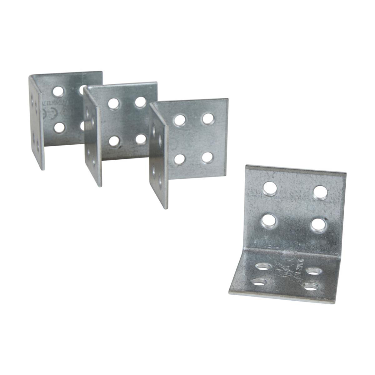 Versterkingshoek - 40 x 40 x 40 mm - Verzinkt (4 stuks) Versterkingshoek - 40 x 40 x 40 mm - Verzinkt (4 stuks)