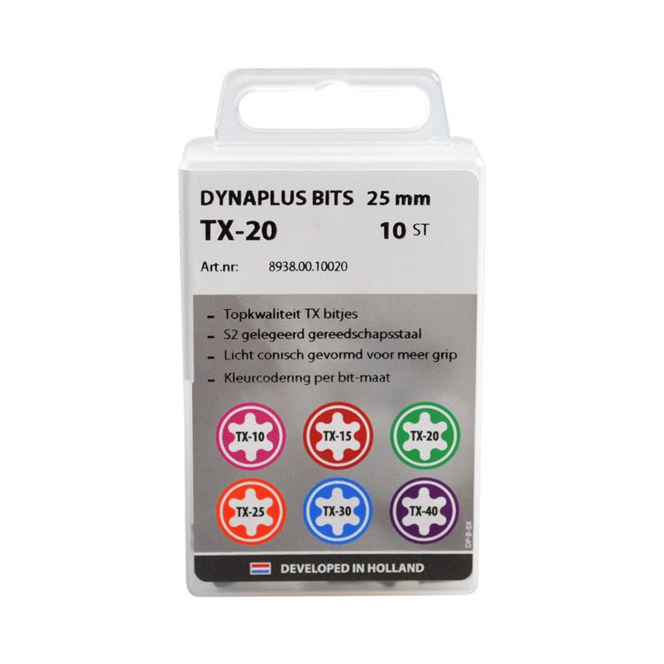 Dynaplus - Schroefbit - Torx 20 - 25mm - Groen (10 stuks) Dynaplus - Schroefbit - Torx 20 - 25mm - Groen (10 stuks)